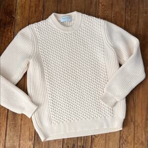 TOMORROWLAND crew neck sweater heavyweight Cream Knit chunky classic Pullover